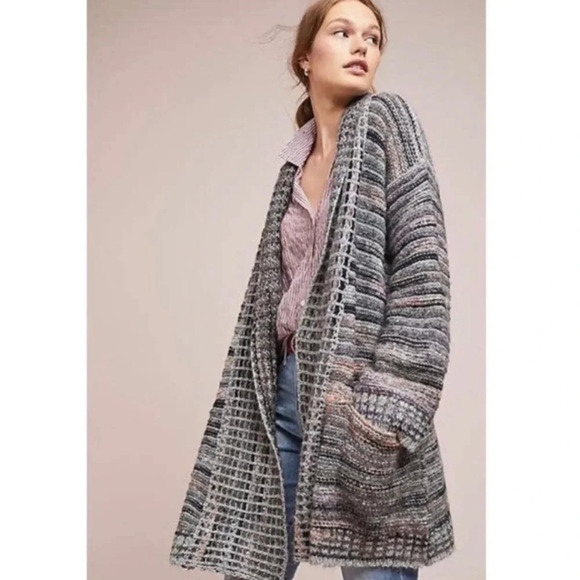 Anthropologie Akemi + Kin Wasilla Alpaca/Wool Blend Knit Cardigan - Picture 1 of 7